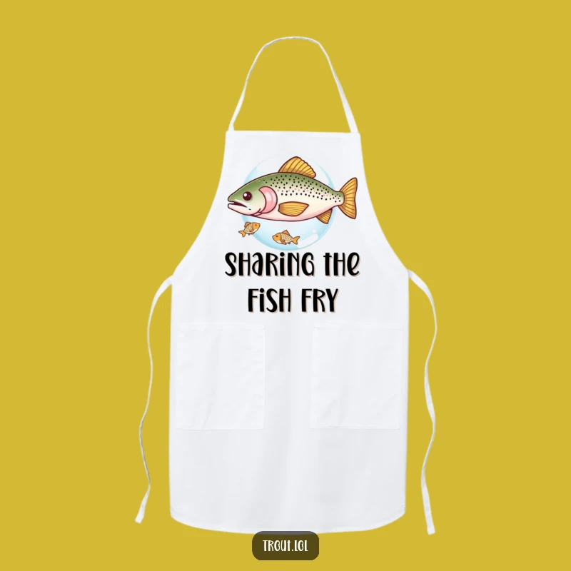Funny Sharing Trout Apron: Cook with Compassion and Comedy in this Fish Wear