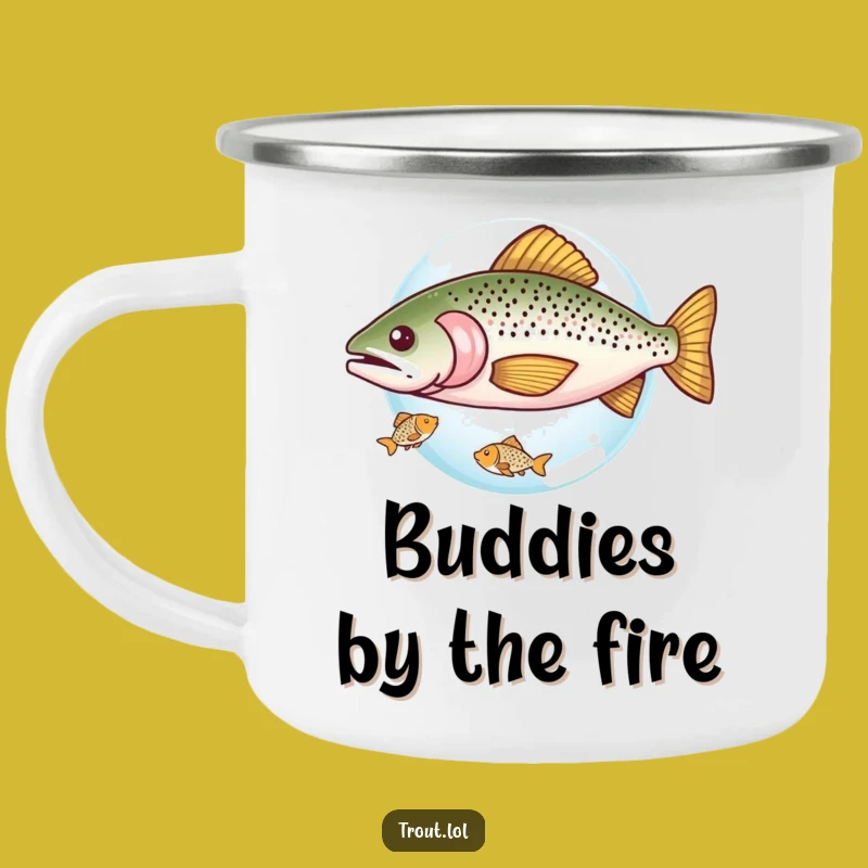 Funny Sharing Trout Camping Mug: Adventure with this Heartwarming Fish Cup