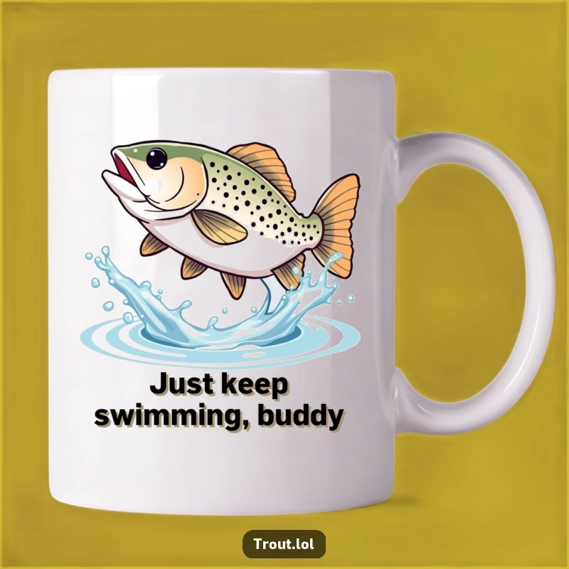 Funny Trout Splash Mug: Delightful Fish Tail Action Funny Gift