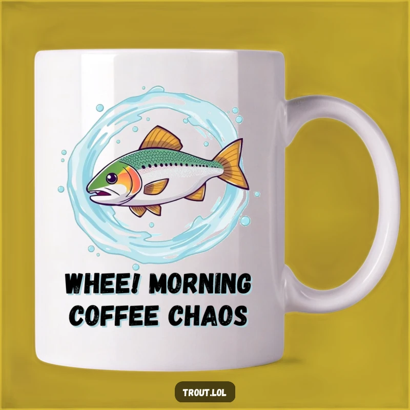 Funny Spinning Trout Mug: A Hilarious Gift for Anglers and Water Enthusiasts