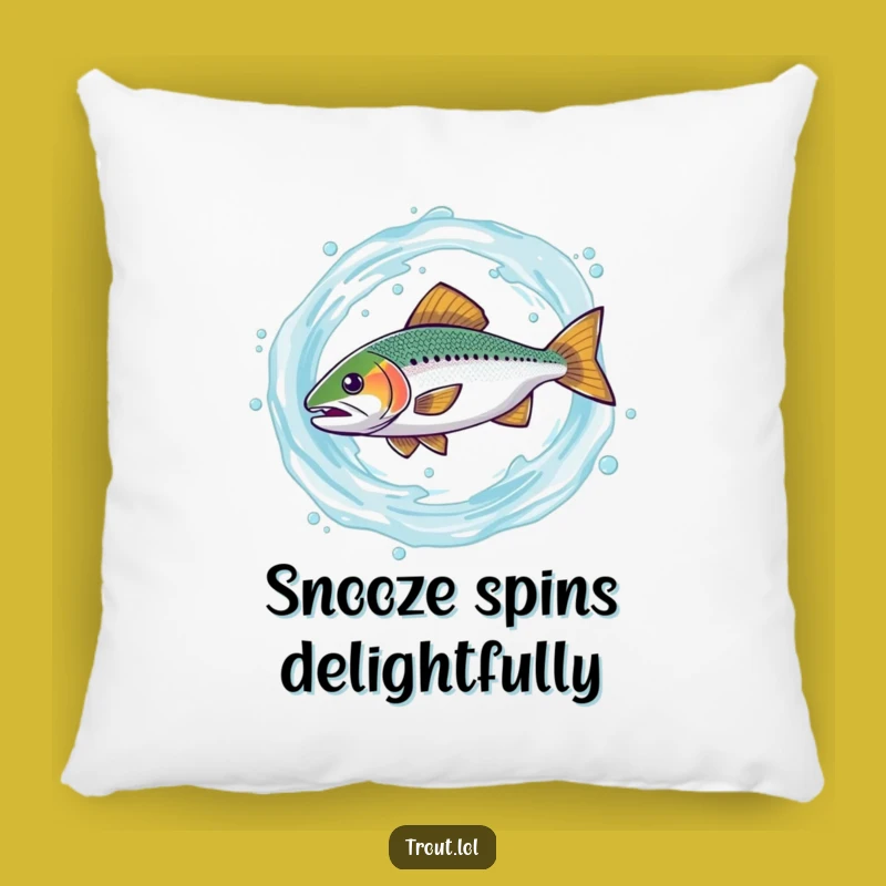 Funny Spinning Trout Pillow: Get Cozy with this Hilarious and Energetic Fish Cushion
