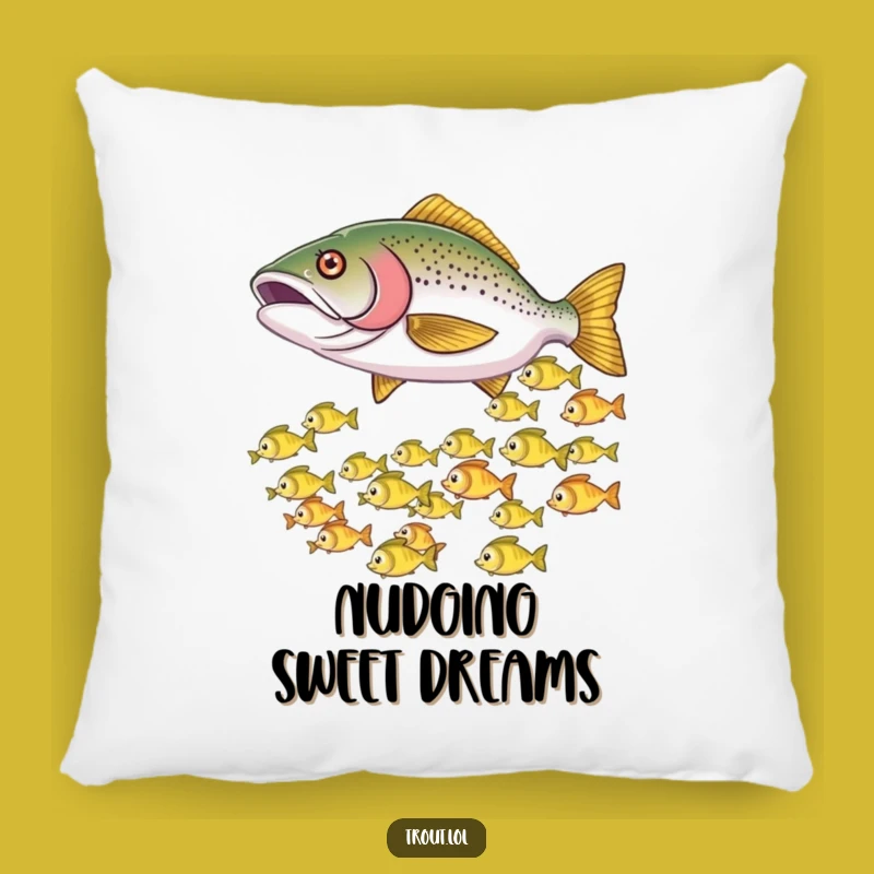 Funny Nudging Trout Pillow: Snuggle Up with Playful Companions!