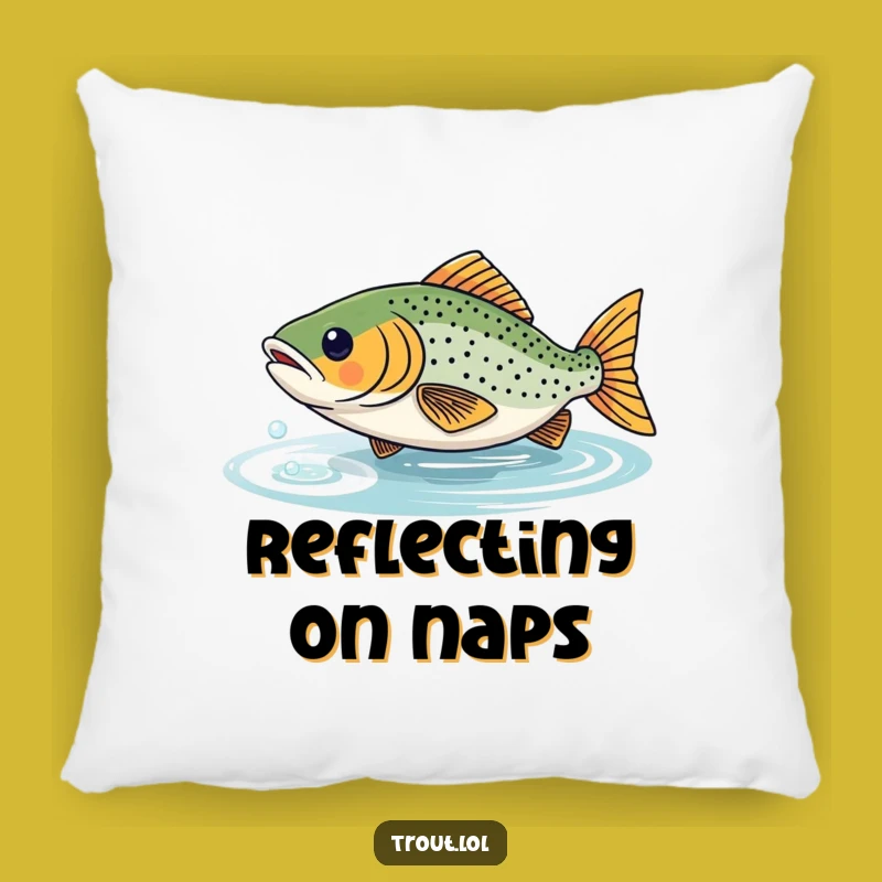Soft Funny Trout Reflection Pillow: Add Playful Comfort and Humor to Your Space