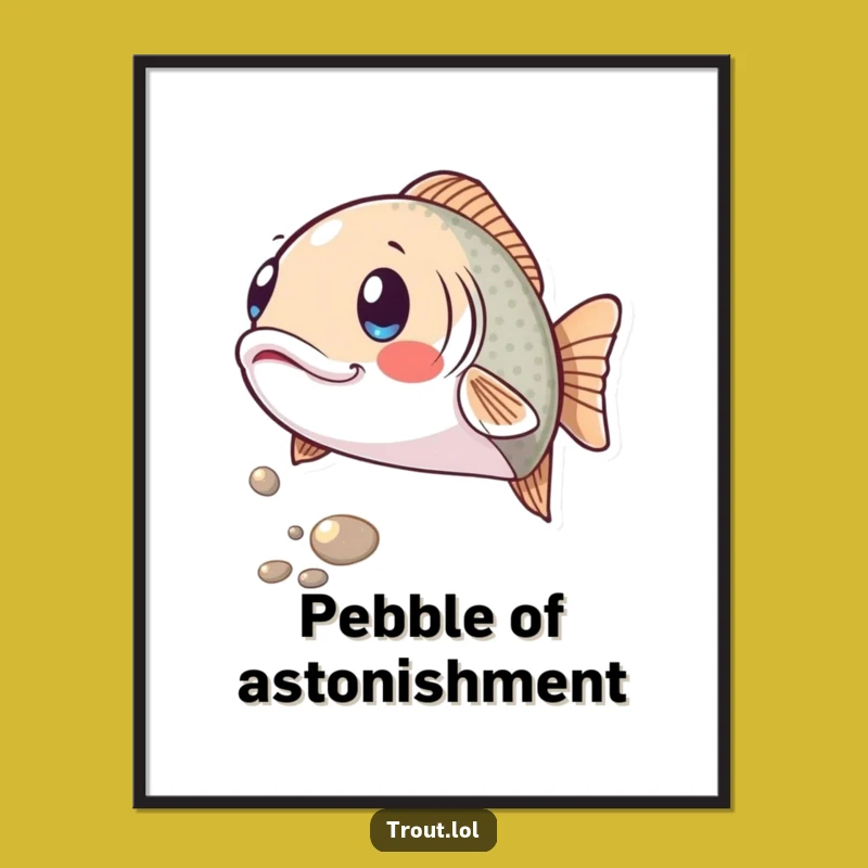 Funny Surprised Trout Digital Print: Instantly Download this Hilarious Fish Art