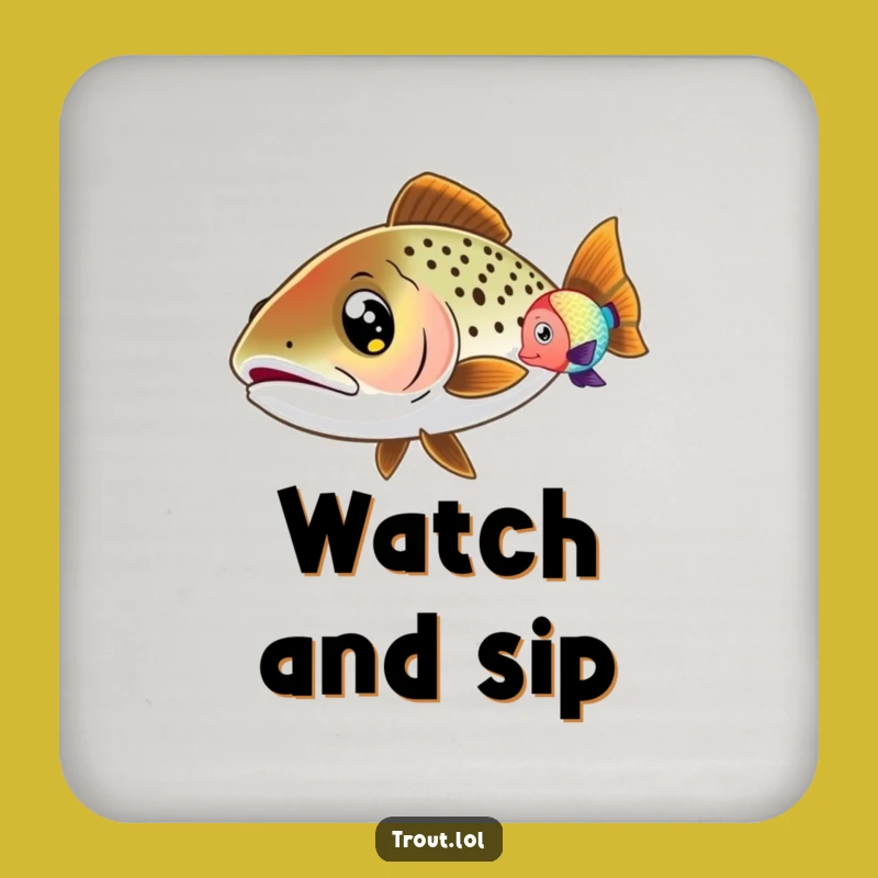 Funny Wide-Eyed Trout Coasters: Curious Protection for Hilariously Dry Surfaces
