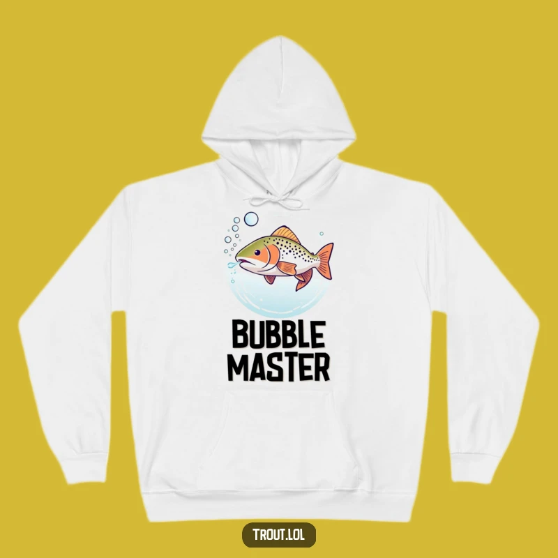 Funny Trout Bubbles Hoodie: Cozy Underwater Fish Blowing Rings - Warm Gift