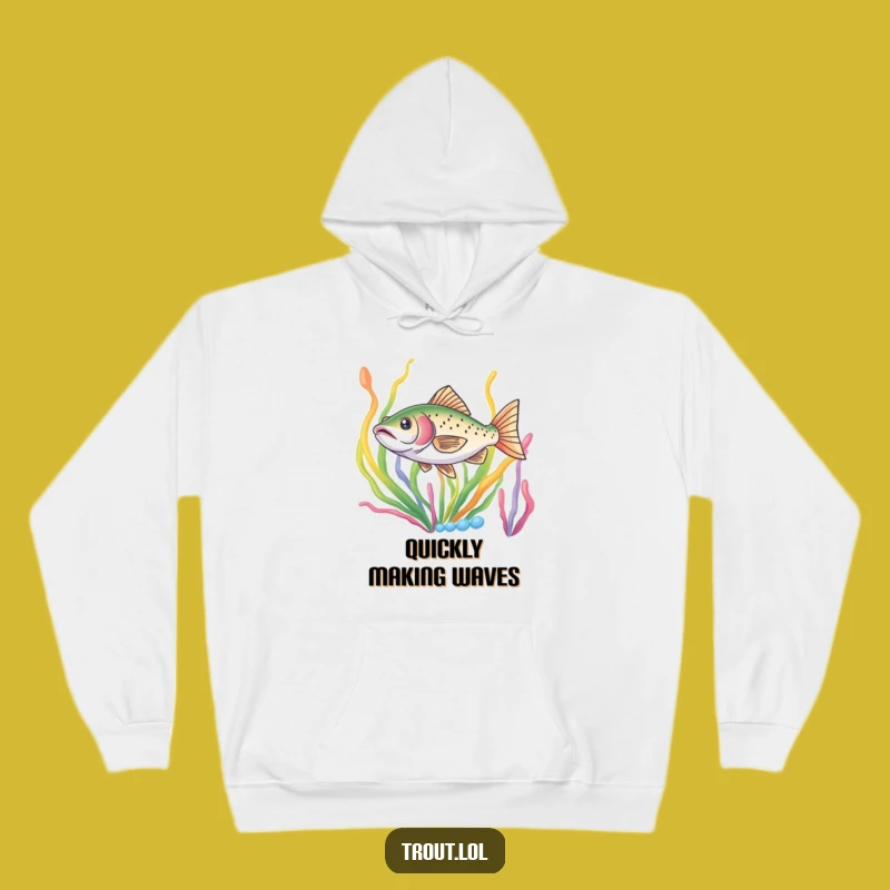 Funny Trout Darting Hoodie - Aquatic Comfort, Underwater Vibes, Gift