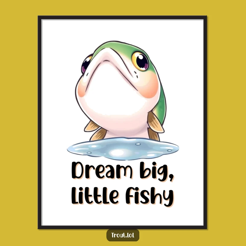 Free Printable Wall Art: Curious Trout Funny Downloadable Art, Whimsical DIY Gift