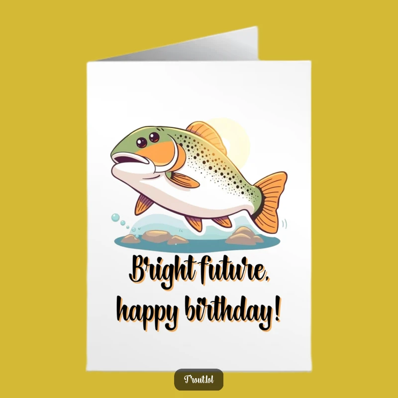 Funny Free Printable Birthday Card: Hopeful Trout, Distant Light - Downloadable