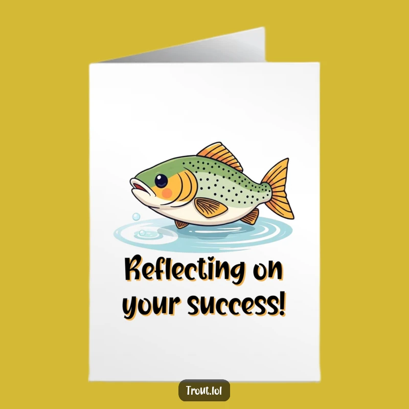 Congrats Trout Card: Free Printable Chase for Success with a Shimmering Achievement