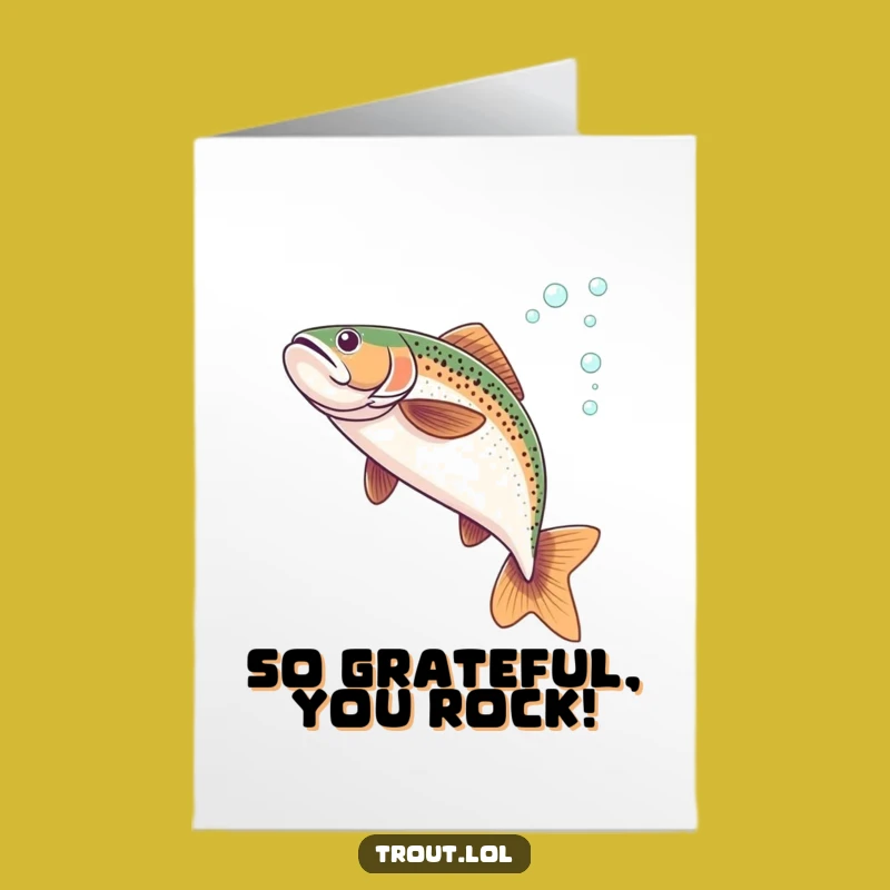 Free Printable Thank You Card: Flipping Trout Appreciation Downloadable Art