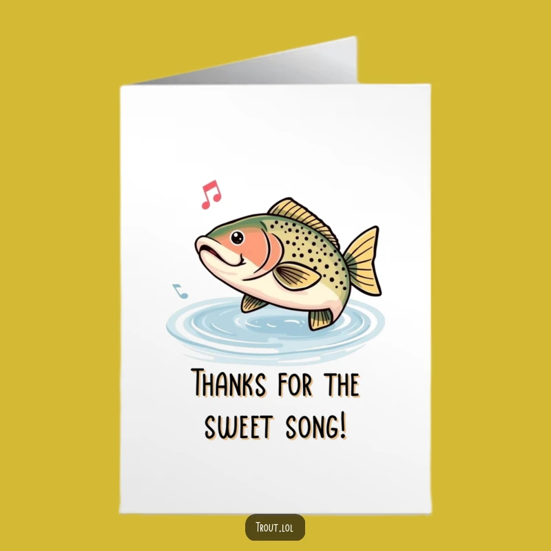 Trout Thank You Melody Free Printable Card - A Sweet Downloadable Gift!