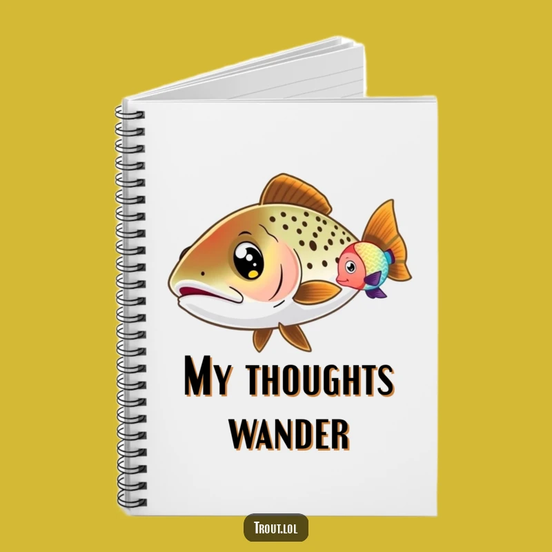 Funny Wide-Eyed Trout Notebook: Curious Journal for Hilariously Observant Notes