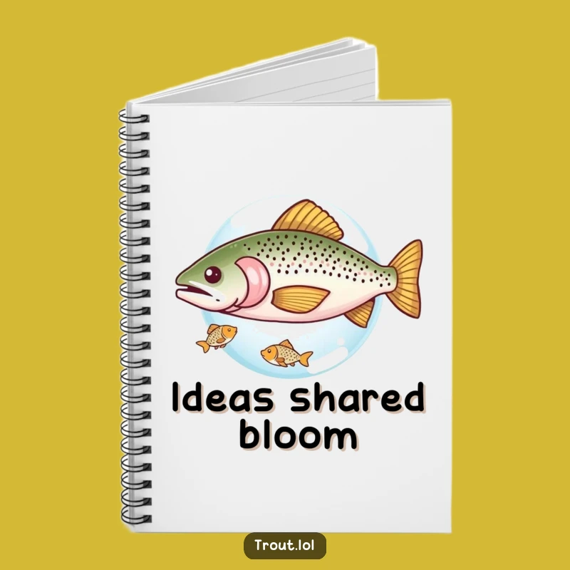 Funny Sharing Trout Notebook: Jot Down Kind Thoughts in this Hilarious Fish Journal