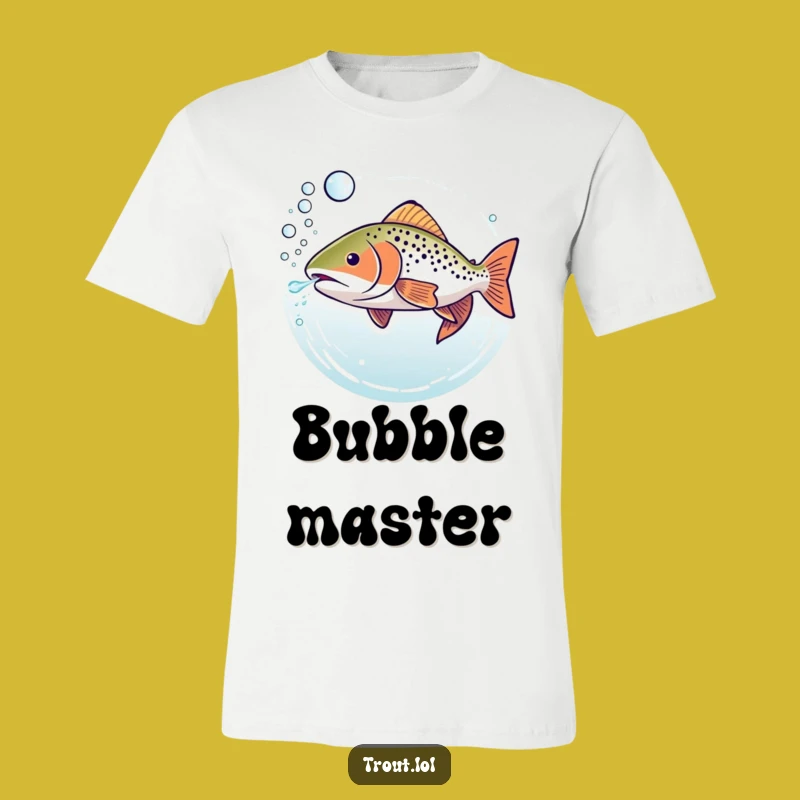 Funny Trout Bubbles T-Shirt: Underwater Fish Blowing Rings - Comfy & Fun
