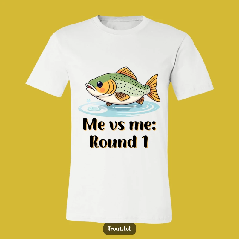 Funny Trout Reflection T-Shirt: Wear Your Playful Side with This Hilarious Fish Tee