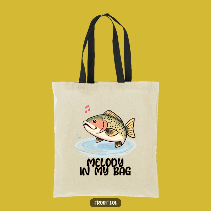 Funny Humming Trout Tote Bag: Carry Your Tune Everywhere!